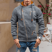 Load image into Gallery viewer, Men&#39;s Hooded Side Zip Cationic Sweatshirt
