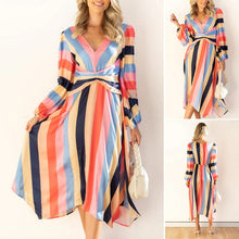 Load image into Gallery viewer, Paneled Striped Dress
