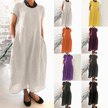 Load image into Gallery viewer, Loose Solid Color Dress( Smaller than normal size,please order at least 1 size up)
