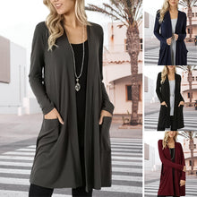 Load image into Gallery viewer, Women&#39;s Long-sleeved Mid-length Cardigan Jacket
