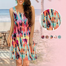 Load image into Gallery viewer, Sleeveless Print Tank Dress
