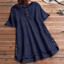 Load image into Gallery viewer, Bohemian Pullover Embroidery Casual Short Sleeve Blouse
