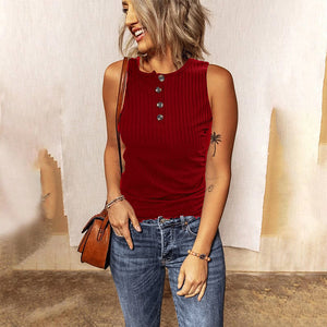 Button-Up Slim Tank Top