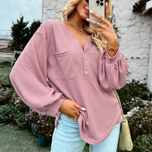 Load image into Gallery viewer, Casual Plain Pullover Blouses Basic Tops

