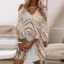 Load image into Gallery viewer, Casual Beach Marble Print Loose Dress
