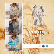 Load image into Gallery viewer, Casual Beach Marble Print Loose Dress
