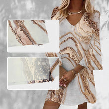 Load image into Gallery viewer, Casual Beach Marble Print Loose Dress
