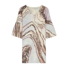 Load image into Gallery viewer, Casual Beach Marble Print Loose Dress
