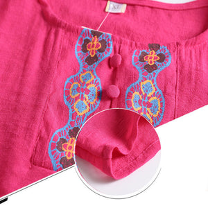 Elderly Summer Cotton-flax Set Leisure Two-piece Suit