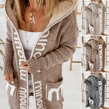 Load image into Gallery viewer, Loose Long Cardigan With Letter Print
