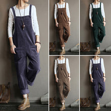 Load image into Gallery viewer, Wide Leg Corduroy Overalls
