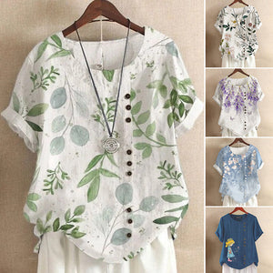 Cotton Linen Vintage T-Shirt