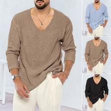 Load image into Gallery viewer, Men&#39;s V-neck Long-sleeve Sweater
