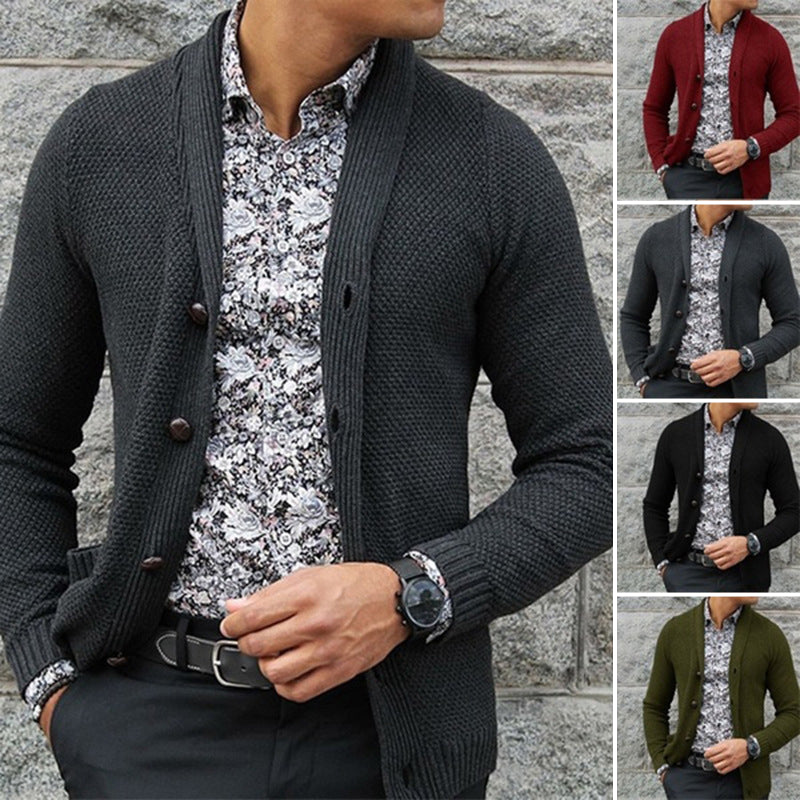 Men's Cardigan Single Breasted Knit Top