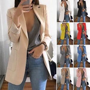 Women's Fashion Lapel Slim Cardigan Temperament Suit Jacket