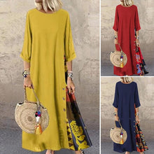 Load image into Gallery viewer, Contrast 3/4 Sleeve Dress
