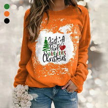 Load image into Gallery viewer, Christmas Motif Print Long-sleeved T-shirt

