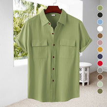 Load image into Gallery viewer, Men&#39;s Linen Short Sleeve Shirt
