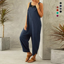 Load image into Gallery viewer, Women&#39;s Solid Color Casual Suspender Pants
