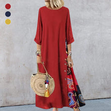 Load image into Gallery viewer, Contrast 3/4 Sleeve Dress
