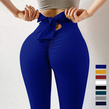 Load image into Gallery viewer, Sexy Peach Buttock Bowknot Yoga Workout Pants
