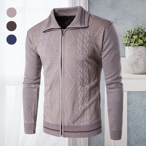 Lapel Zip Cardigan