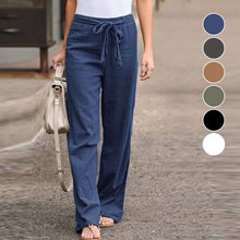 Load image into Gallery viewer, Summer Elastic Lace Up Straight Pants
