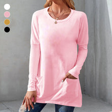 Load image into Gallery viewer, Crew Neck Long Sleeve Pocket T-Shirt

