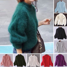 Load image into Gallery viewer, Cashmere Loose Solid Color Knit Sweater
