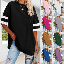 Load image into Gallery viewer, Loose Crew Neck Contrast T-Shirt
