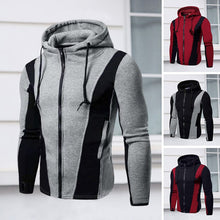 Load image into Gallery viewer, Mens Fleece Jackets Contrast Hoodies
