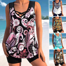 Load image into Gallery viewer, Plus Size Conservative Print Swimsuit
