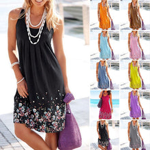 Load image into Gallery viewer, Sleeveless Printed Loose Dress
