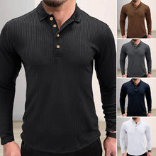 Load image into Gallery viewer, Lapel Striped POLO Shirt
