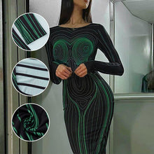 Load image into Gallery viewer, Women&#39;s Sexy Long Sleeve Backless Bodycon Dress
