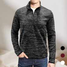 Load image into Gallery viewer, Men&#39;s Half Zip Stand Collar Sweatshirt
