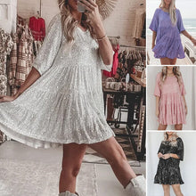 Load image into Gallery viewer, ✨Sequin Baby Doll Dress
