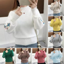 Load image into Gallery viewer, Flower Embroidery Sweater
