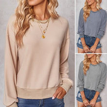 Load image into Gallery viewer, Solid Color Crew Neck Sweater
