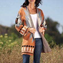 Load image into Gallery viewer, Halloween Multi-color Patterned Knit Cardigan
