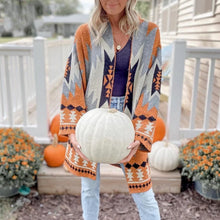 Load image into Gallery viewer, Halloween Multi-color Patterned Knit Cardigan
