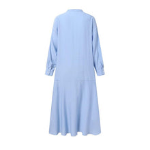 Load image into Gallery viewer, Leisure Button Cuffs Cotton Dress
