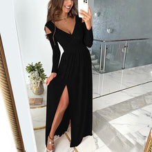 Load image into Gallery viewer, Long Sleeve V-Neck Dress
