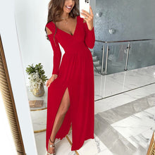 Load image into Gallery viewer, Long Sleeve V-Neck Dress
