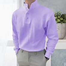 Load image into Gallery viewer, Men&#39;s High Neck and Long Sleeve Polo Shirt
