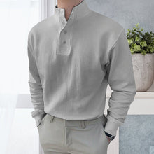 Load image into Gallery viewer, Men&#39;s High Neck and Long Sleeve Polo Shirt

