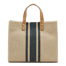 Load image into Gallery viewer, Women Straw New Color Matching Weaving Big Handbag
