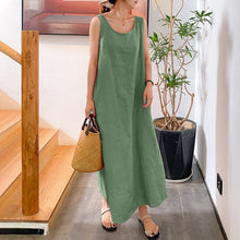 Load image into Gallery viewer, Tank Top Cotton and Linen Dress
