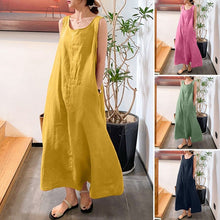 Load image into Gallery viewer, Tank Top Cotton and Linen Dress
