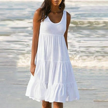 Load image into Gallery viewer, Paneled Solid Sleeveless Beach Midi Dress
